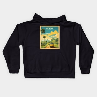 Goias Brazil Vintage Tourism Travel Poster Kids Hoodie